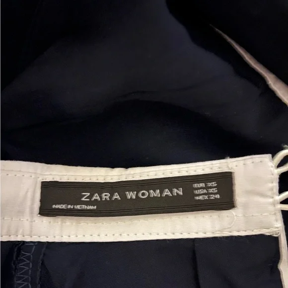 NEW Zara Woman navy wide leg belted jumpsuit - Picture 3 of 11